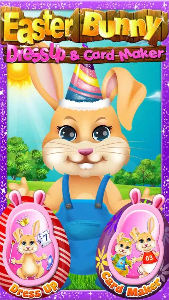 Easter Bunny Dress Up and Card Maker - Decorate Funny Bunnies & Eggs Screenshots