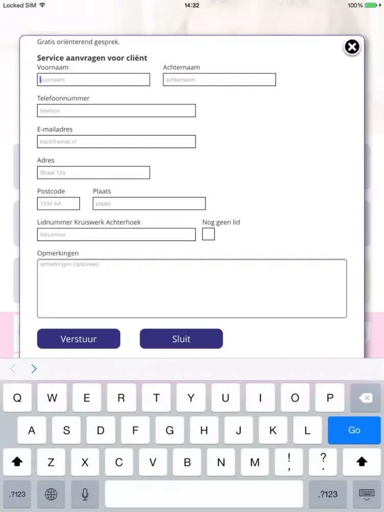 Kruiswerk Service Direct iPad  スクリーンショット
