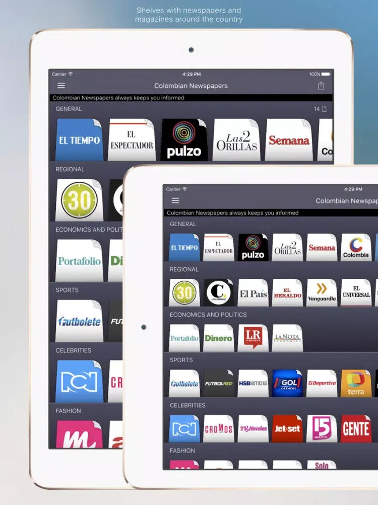 Colombian Newspapers iPad  Ekran Görüntüleri