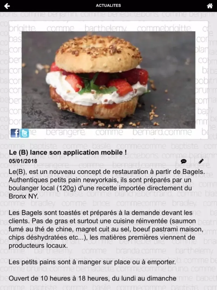 Zrzuty ekranu Le B Sandwicherie Fine iPad 