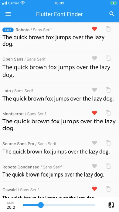 Font Finder for Flutter Screenshots