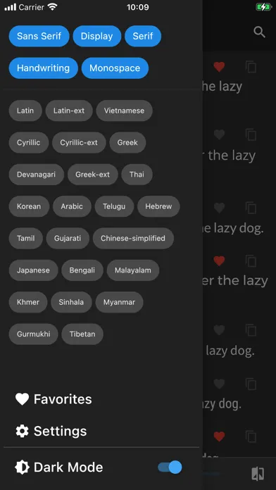 Font Finder for Flutter Screenshots