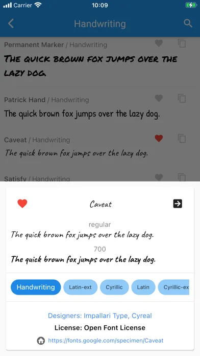 Font Finder for Flutter Screenshots