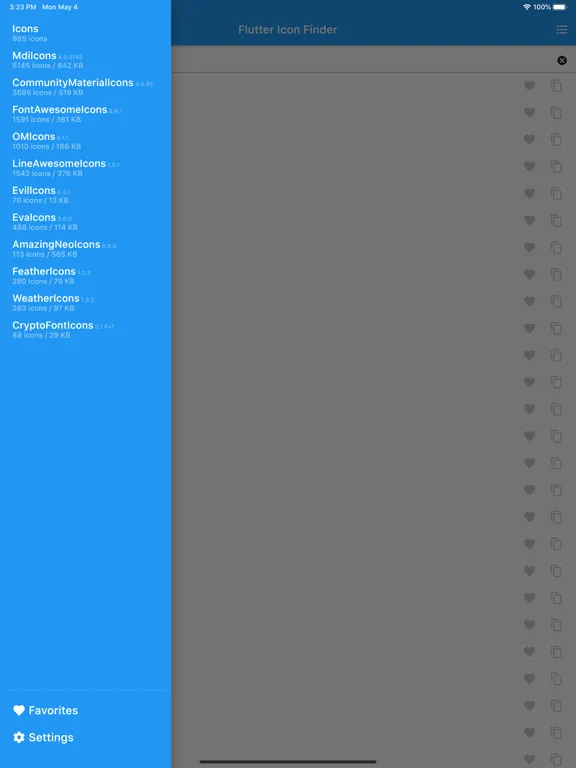 Скриншоты Icon Finder for Flutter iPad 