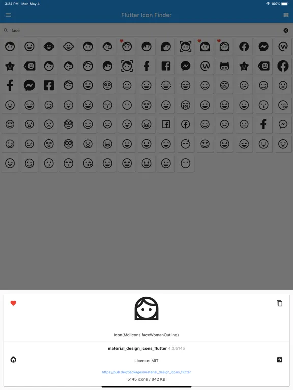 Скриншоты Icon Finder for Flutter iPad 