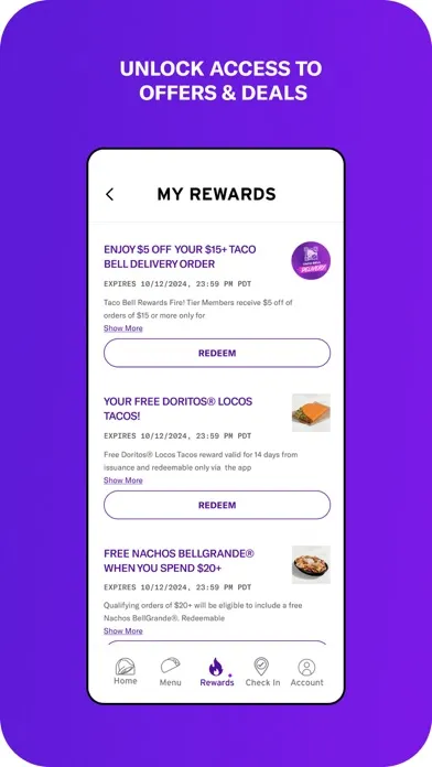 Capturas de pantalla de Taco Bell Fast Food & Delivery