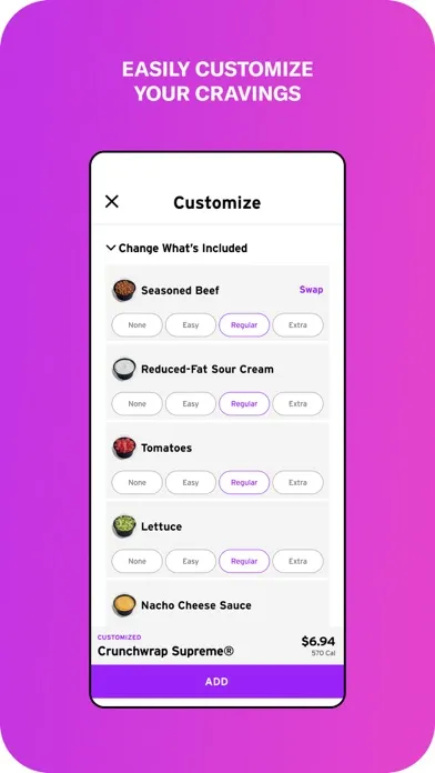 Capturas de pantalla de Taco Bell Fast Food & Delivery