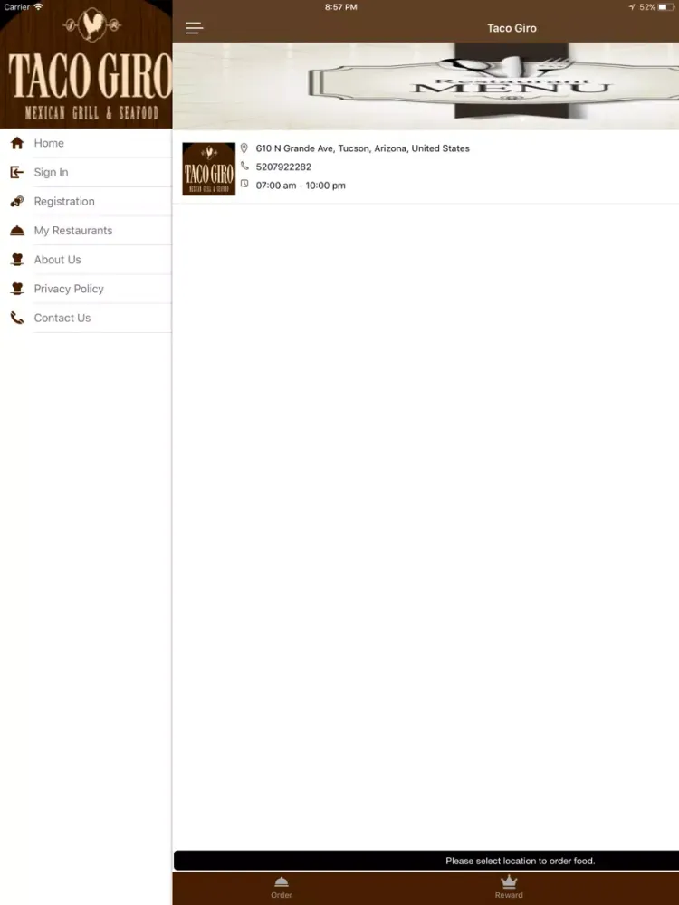 Taco Giro iPad  스크린샷