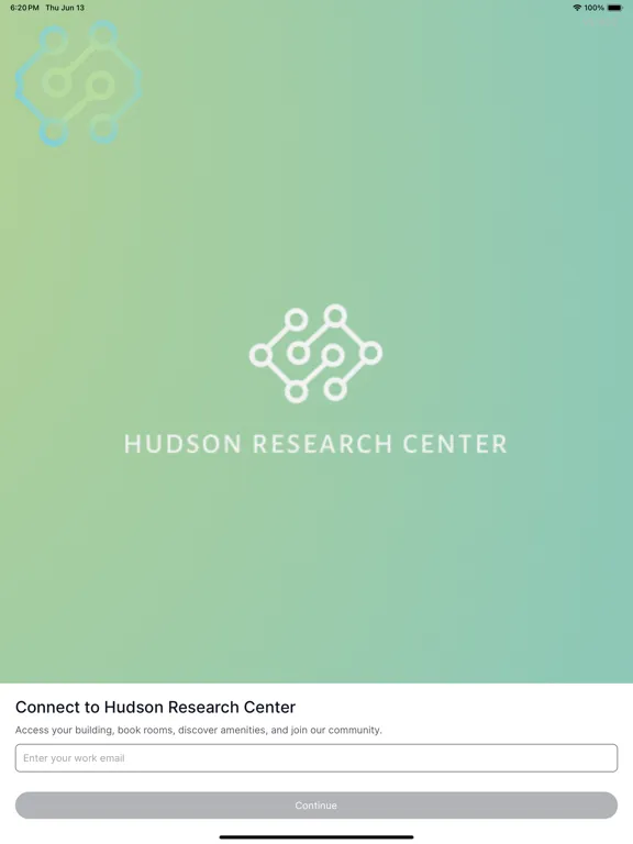 ภาพหน้าจอของ Hudson Research Center iPad 