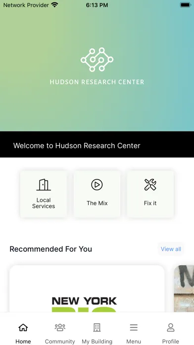 ภาพหน้าจอของ Hudson Research Center