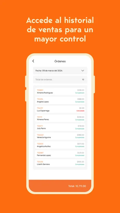 Screenshot di TacoShare: Comandas