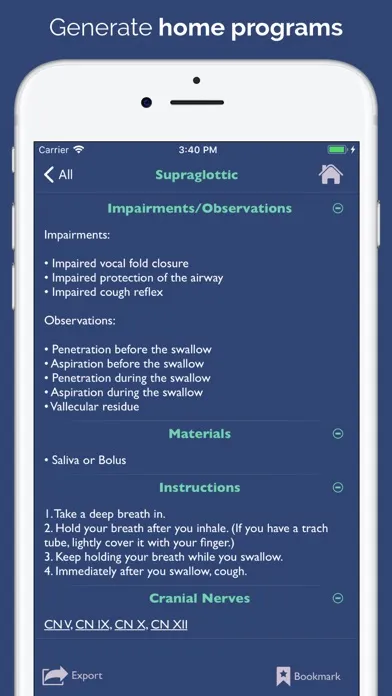 Dysphagia Therapy Screenshots