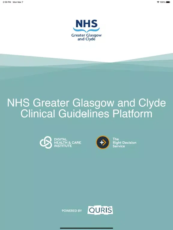 Captures d'écran de NHSGGC Clinical Guidelines iPad 