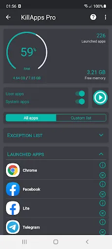 KillApps: Close Running Apps Screenshots