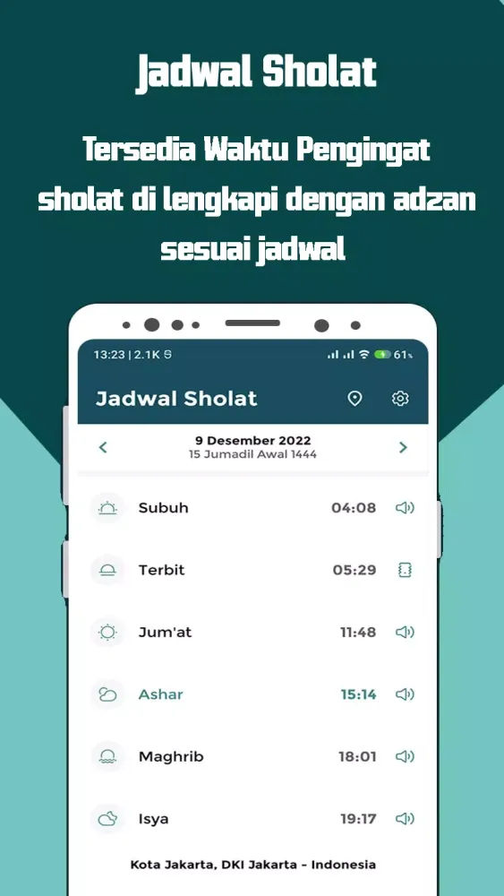 Captures d'écran de Al-Qur'an - Adzan Waktu Sholat