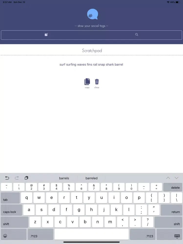 Tag Stow iPad  Screenshots