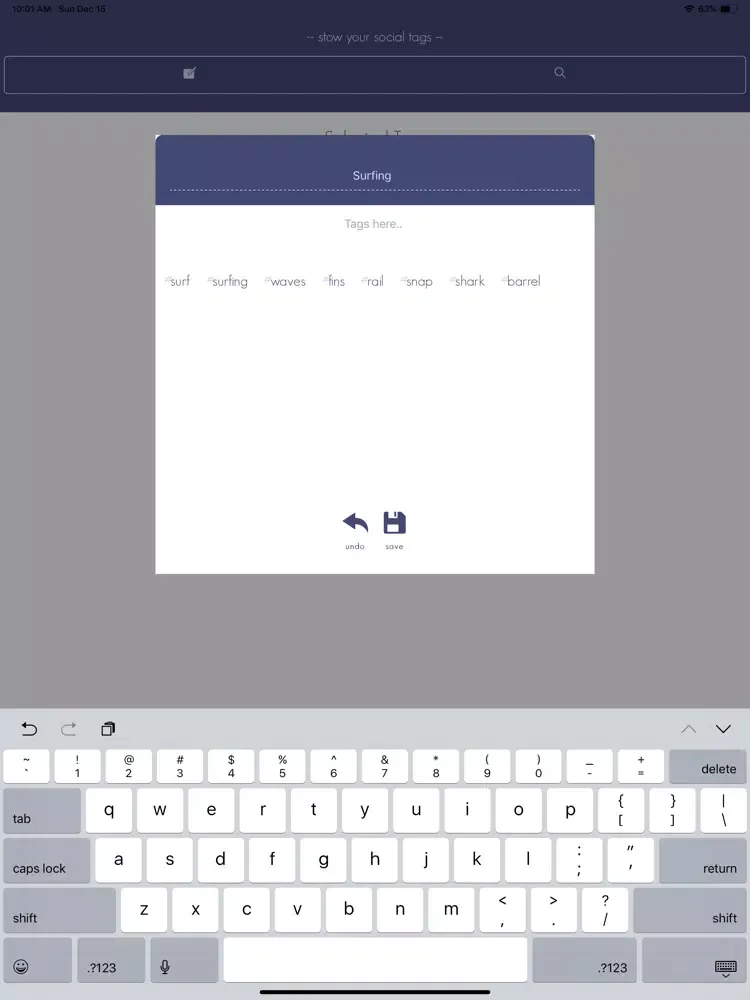 Tag Stow iPad  Screenshots
