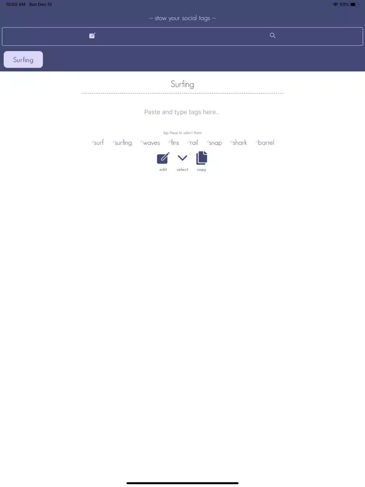 Tag Stow iPad  Screenshots