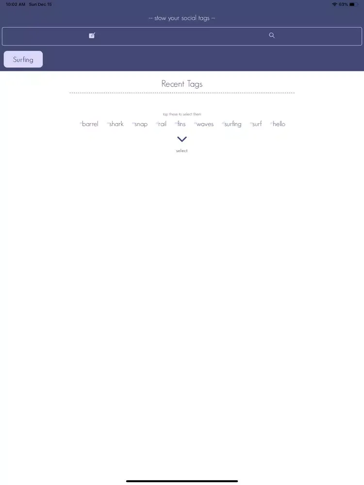 Tag Stow iPad  Screenshots