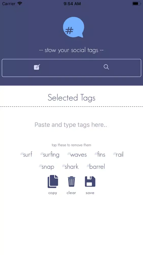 Tag Stow Screenshots