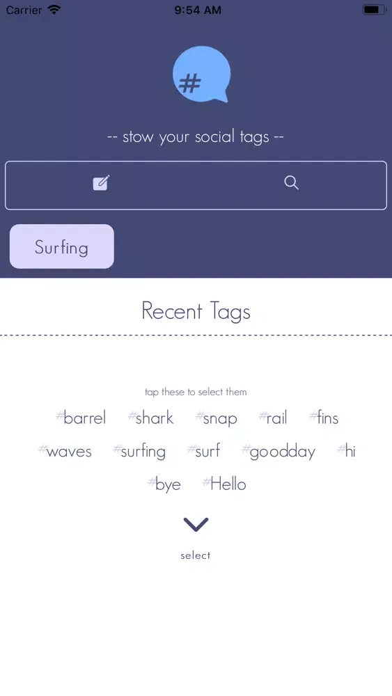 Tag Stow Screenshots