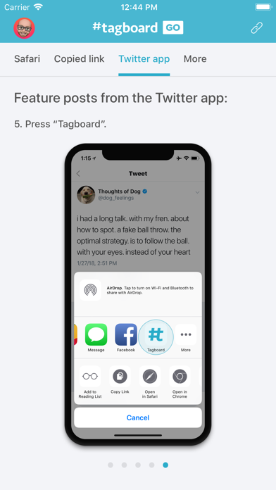 Tagboard Go Screenshots