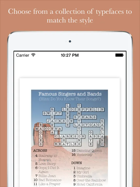 صور Crossword Puzzle Maker iPad 