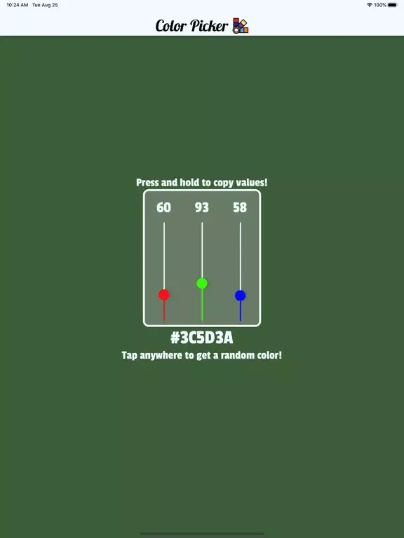 Color Picker | Random Colors! iPad 应用截图