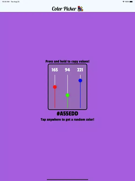 Color Picker | Random Colors! iPad 应用截图