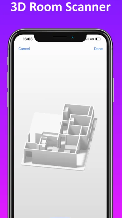 Tangkapan skrin 3D Room Scanner