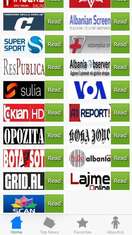 Zrzuty ekranu Albania Newspapers - Gazetat