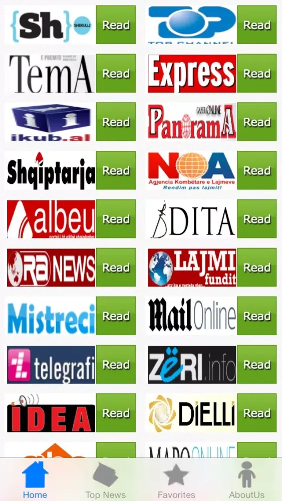 Zrzuty ekranu Albania Newspapers - Gazetat