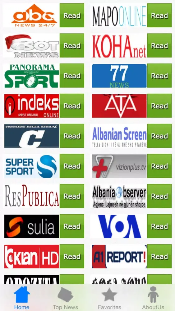 Zrzuty ekranu Albania Newspapers - Gazetat