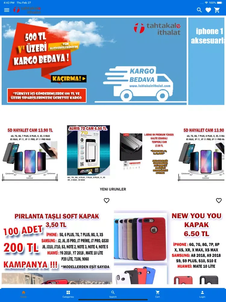 Zrzuty ekranu Tahtakale İthalat iPad 