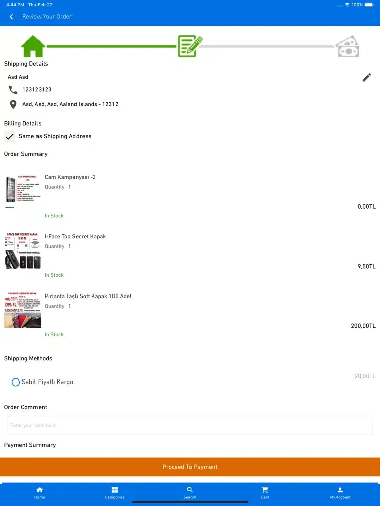 Zrzuty ekranu Tahtakale İthalat iPad 