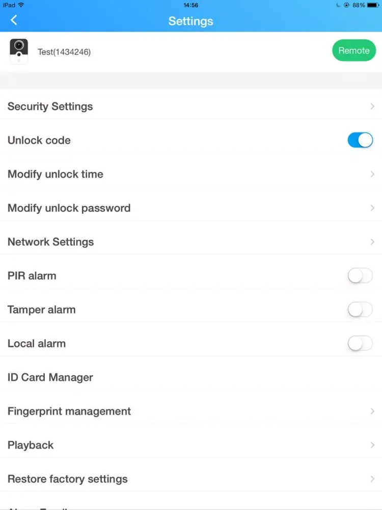Ảnh chụp màn hình của VZ DoorBell iPad 
