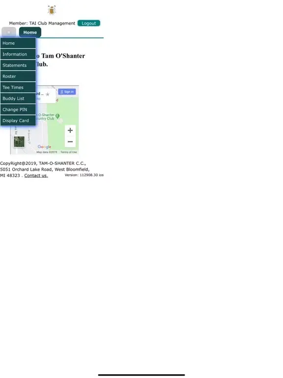 Ảnh chụp màn hình của Tam-O-Shanter Country Club iPad 