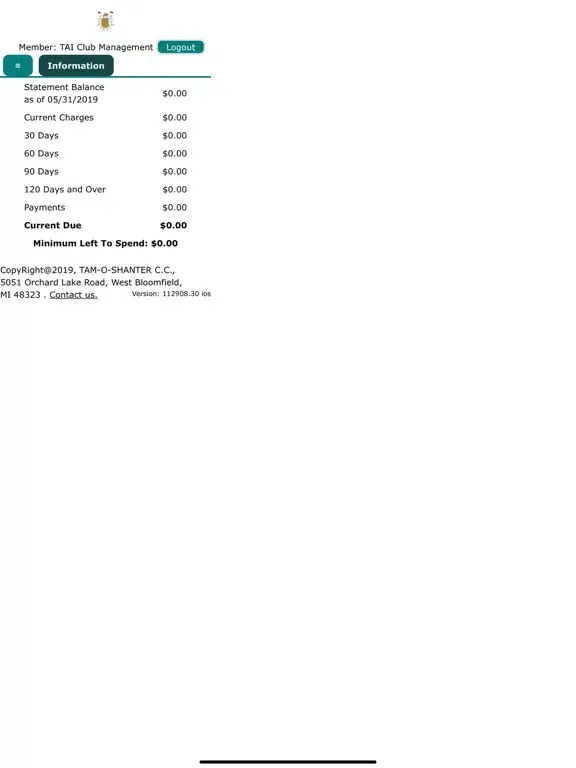 Ảnh chụp màn hình của Tam-O-Shanter Country Club iPad 