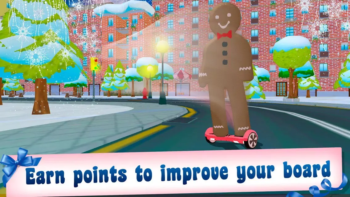 Capturas de tela do Christmas Santa Run: Hoverboard Simulator 3D Full