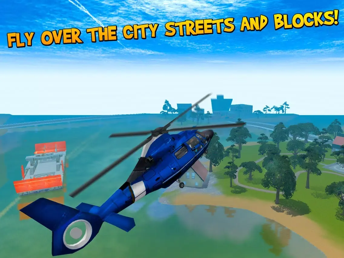 Captures d'écran de City Helicopter Flight Simulator 3D Full iPad 