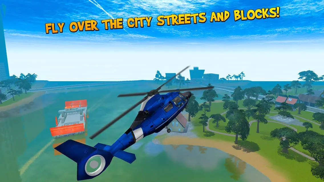 Captures d'écran de City Helicopter Flight Simulator 3D Full