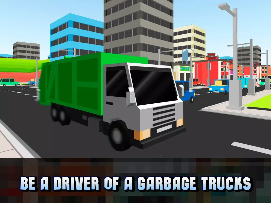 Zrzuty ekranu Pixel City Garbage Truck Driver 3D Full iPad 