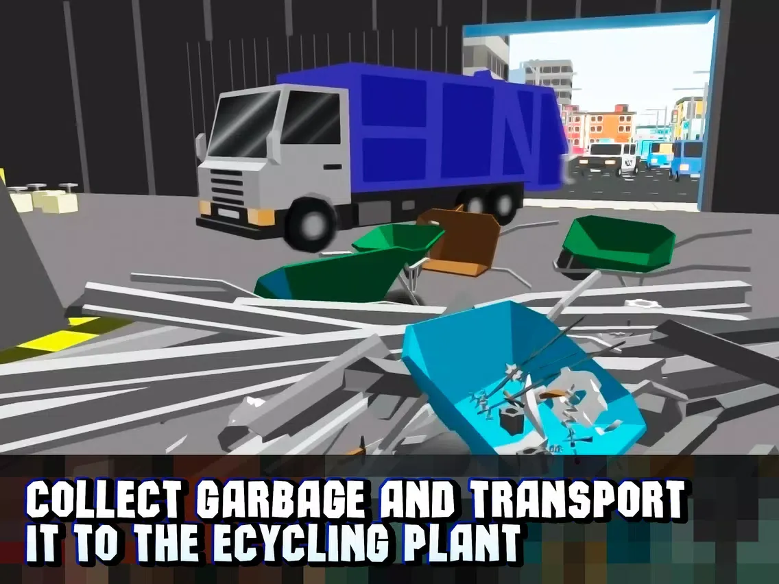 Zrzuty ekranu Pixel City Garbage Truck Driver 3D Full iPad 