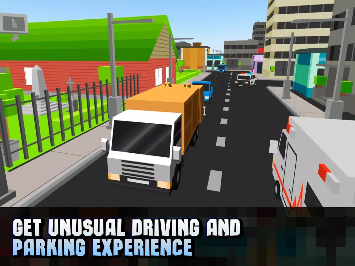 Zrzuty ekranu Pixel City Garbage Truck Driver 3D Full iPad 