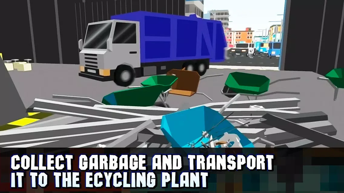 Zrzuty ekranu Pixel City Garbage Truck Driver 3D Full