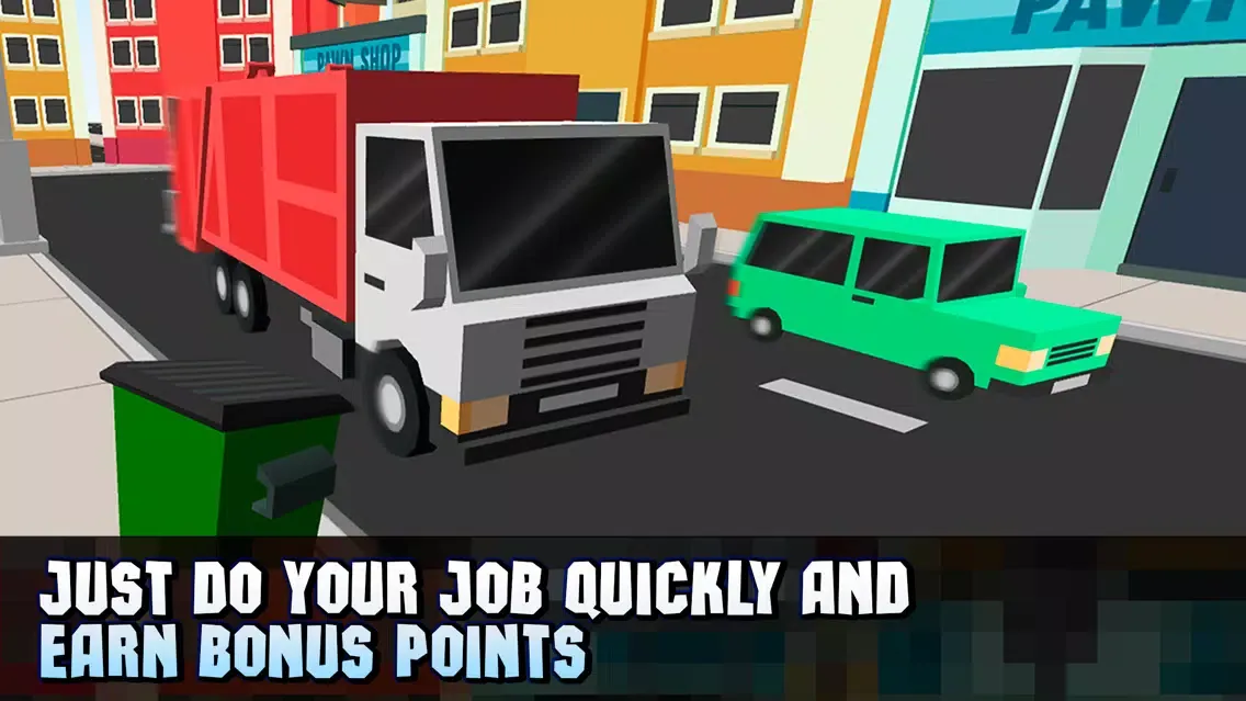 Zrzuty ekranu Pixel City Garbage Truck Driver 3D Full