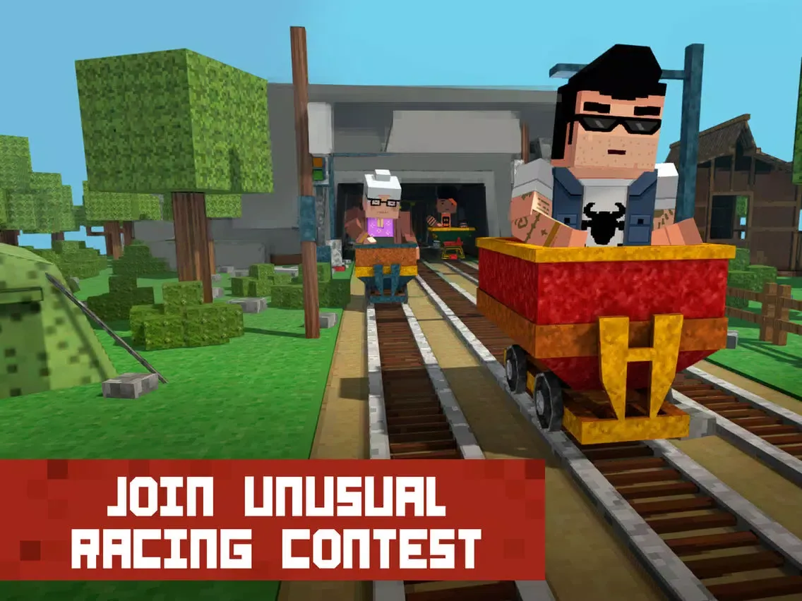 Screenshot di Block Mine Cart Racing Adventures 3D Full iPad 