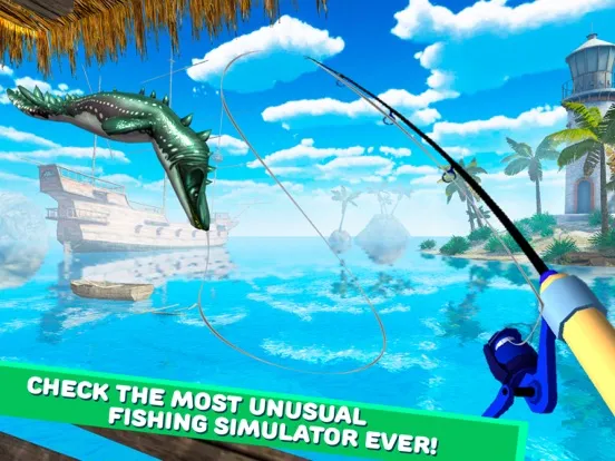 Tangkapan layar Prehistoric Jurassic Dino Fishing 3D iPad 