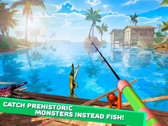 Tangkapan layar Prehistoric Jurassic Dino Fishing 3D iPad 