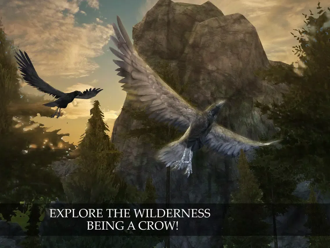 Tangkapan skrin Flying Crow Bird Simulator iPad 